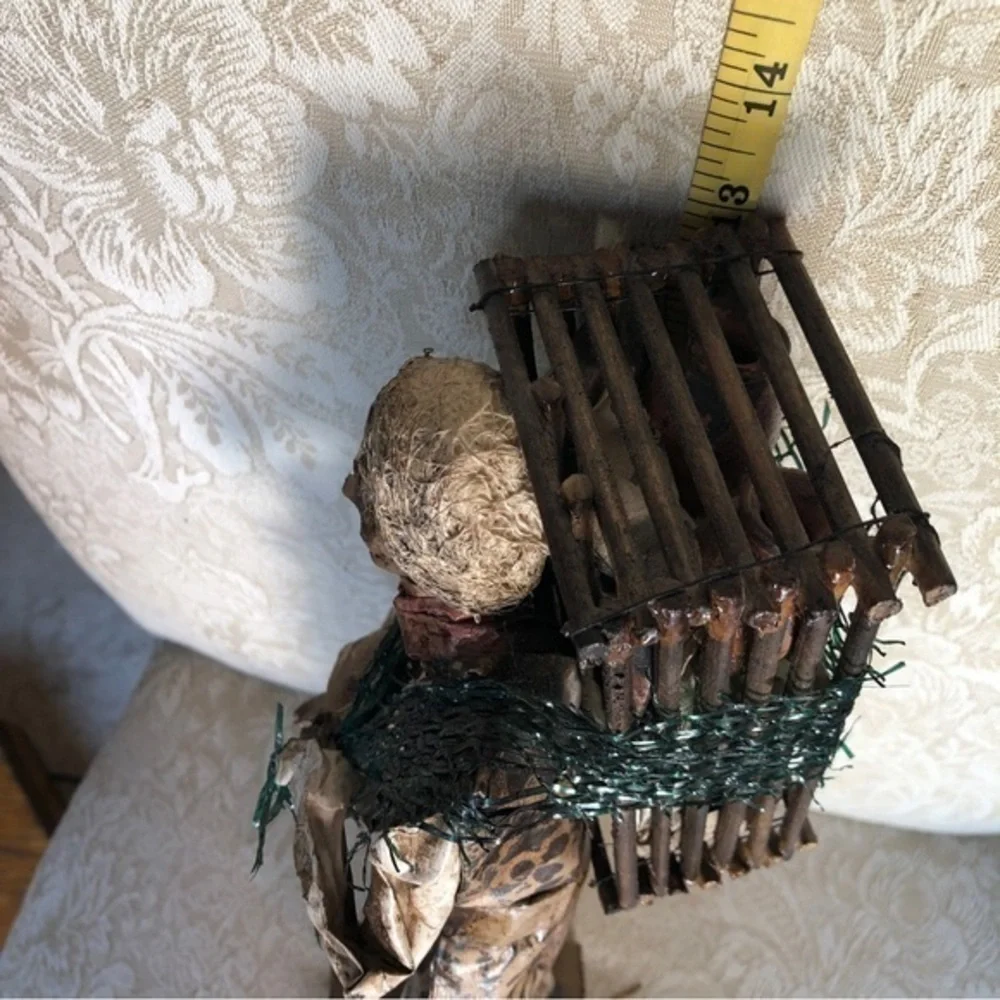 Mexican folk art paper machete old man figurine Hispanic‎ Latin handmade